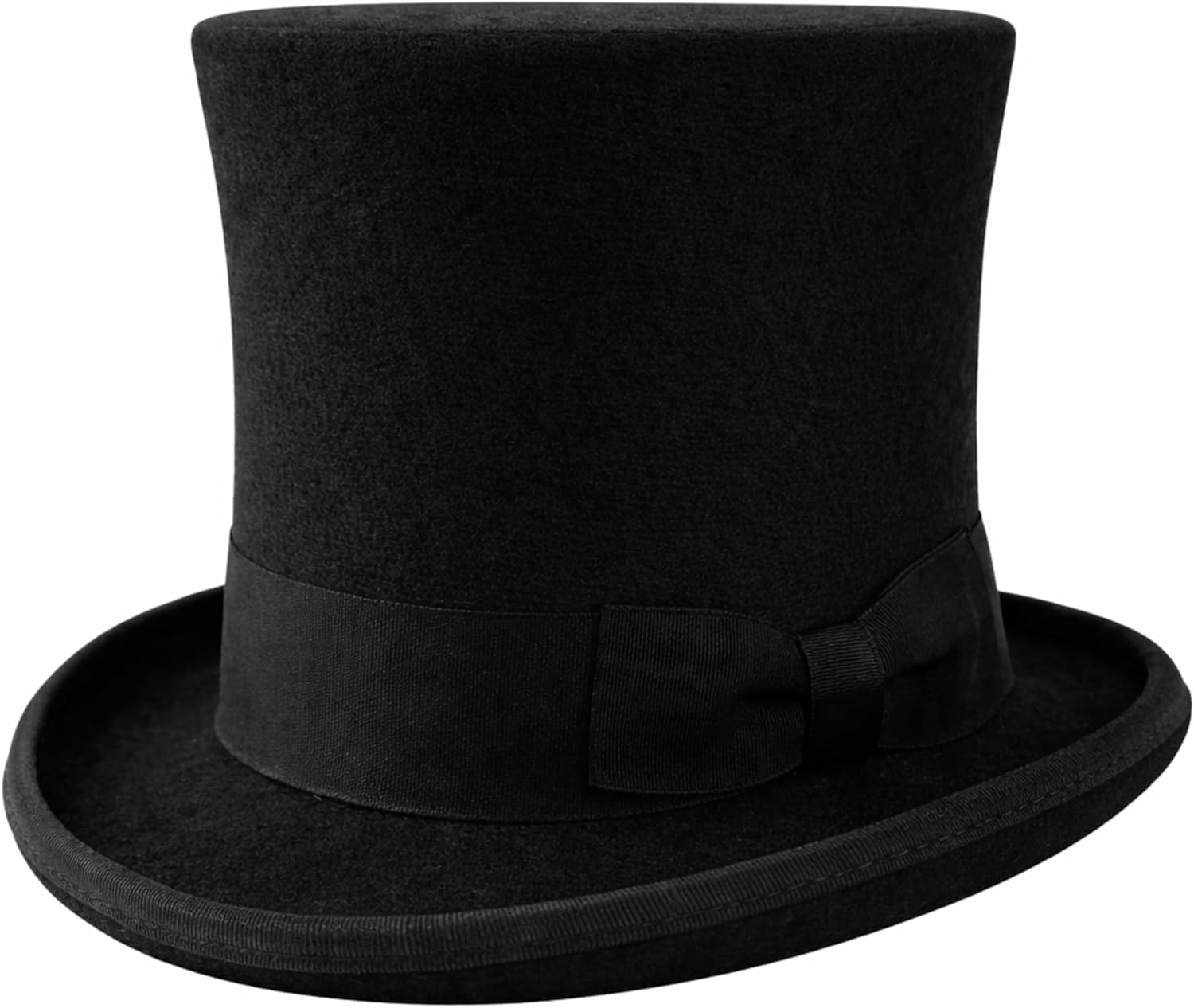 Wool Felt Victoria Top Hats for Men and Women - Tot Hat with Classic Hat Band - Western Style Top Hat for Outdoor Adventures