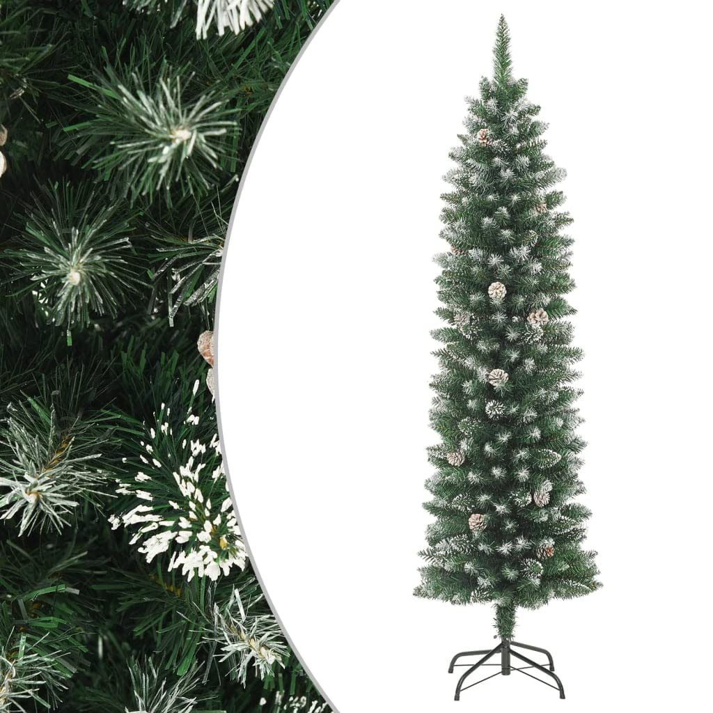 Albero Di Natale Con Luci,Albero Di Natale Foltoalbero Di Natale Artificiale Sottile Con Base 150 Cm Pvc Adatto Per Ingresso, Festa, Cortile, Giardino, Hotel, Negozio