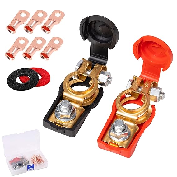 Spurtar Copper Battery Terminals Car Battery Cable Terminal Clamps