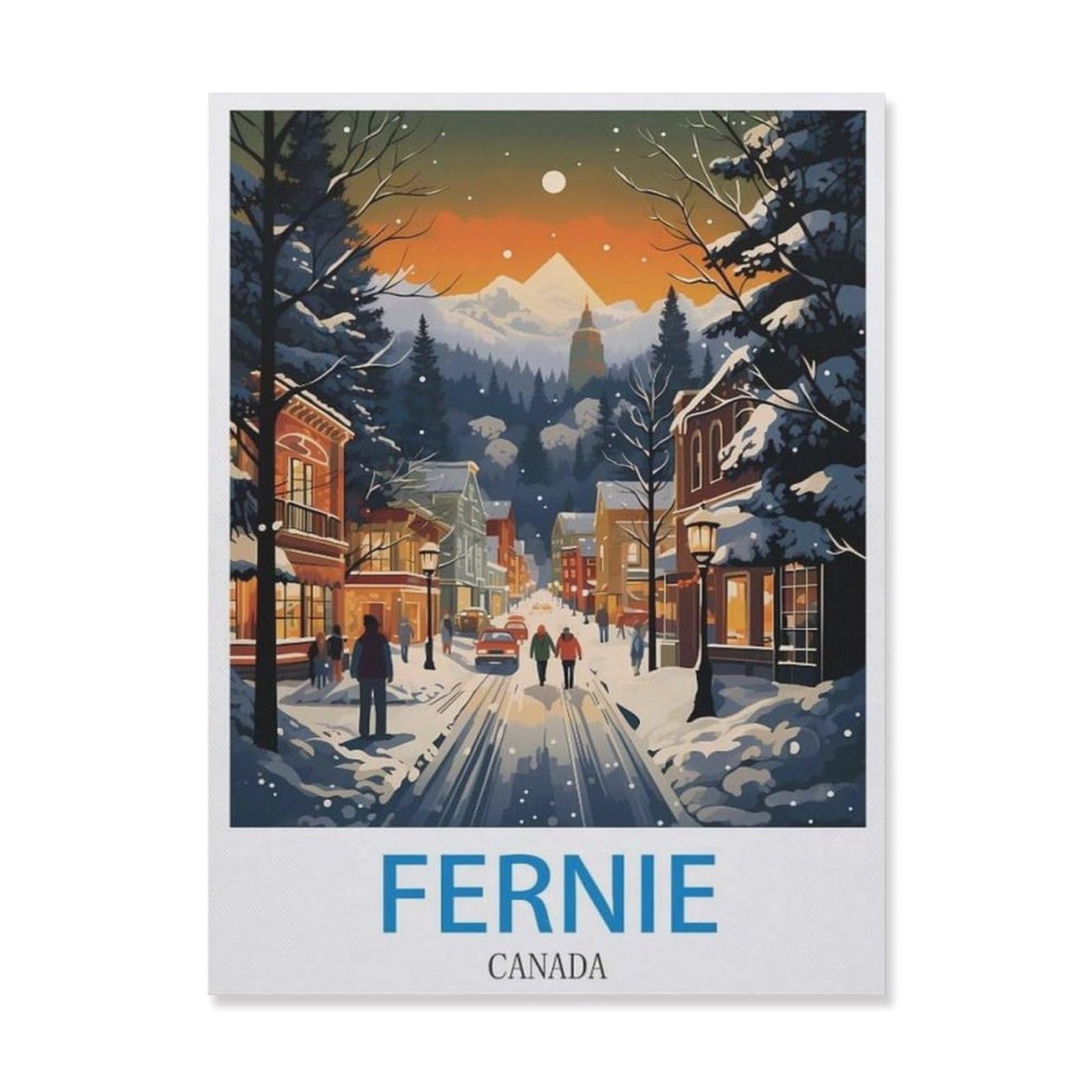 Fernie Canada，Retro Metal Tin Sign Vintage Sign For Home Coffee Wall Decor(15x30cm）6x12 inch-EF3