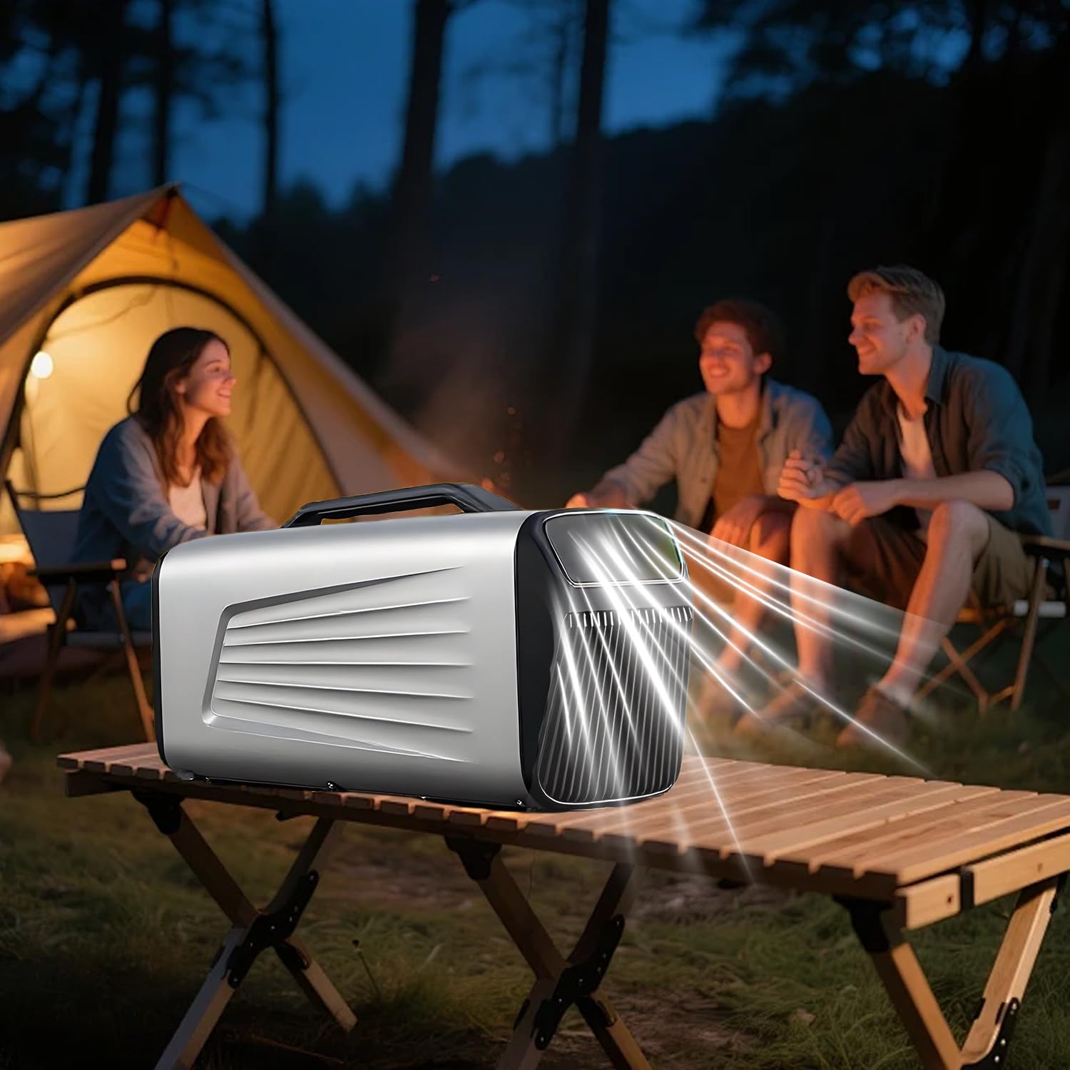 AYCDL Portable Air Conditioner 6000 BTU, 1800W Efficient Cooling for Camping, Dehumidifier & Fan, Sleep Mode, 24h Timer, Up to 107 sq ft, Exhaust Duct Included