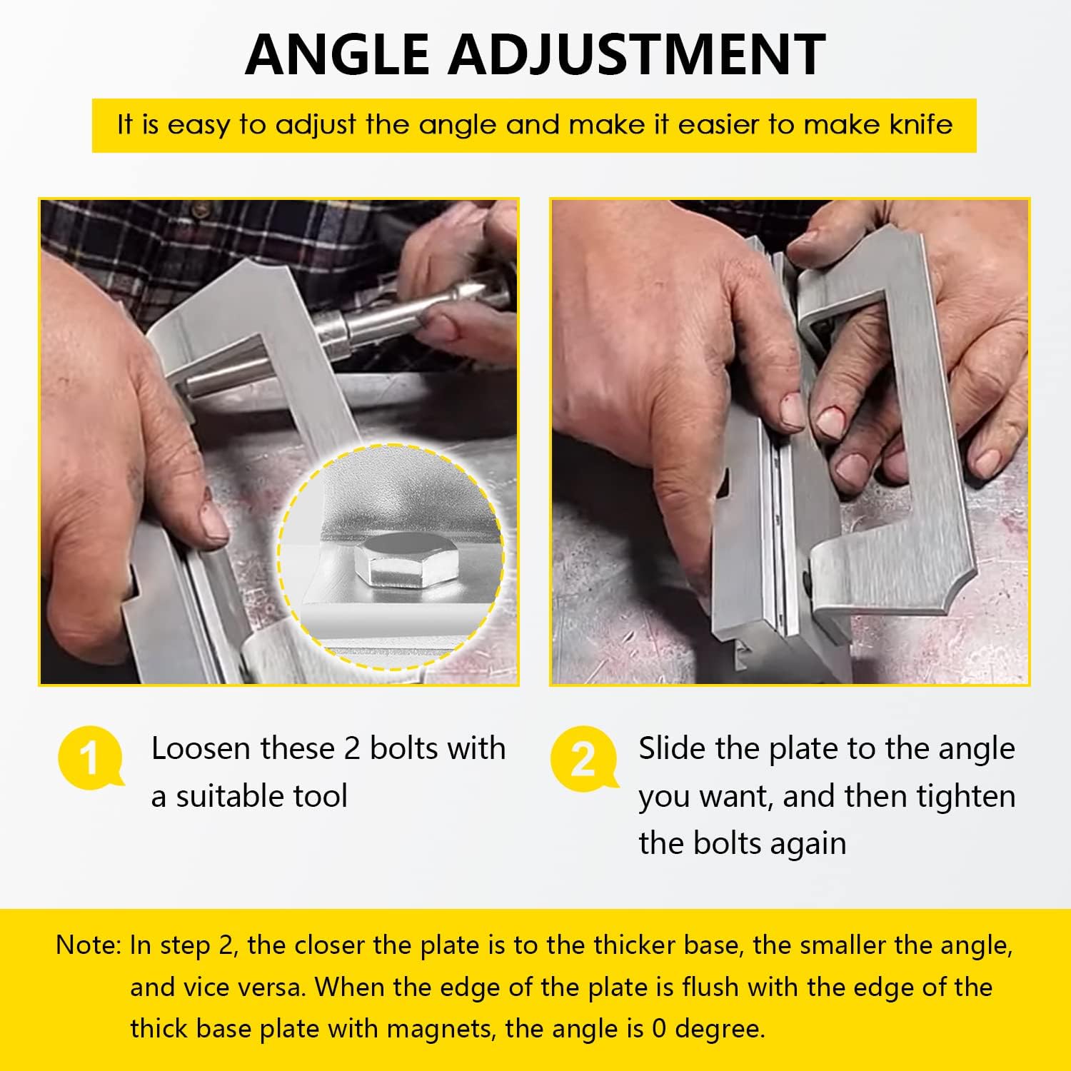 Magnetic Bevel Jig Fit for Knife Making, Steel Grinding, Metal Sharpening, Heavy-duty Steel, Easy to Use