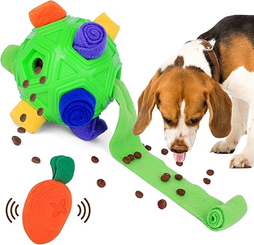 TWOPER Dog Toys - Juguete interactivo de bola y rompecabezas para perros de cualquier tamaño, fomenta las habilidades naturales de búsqueda de