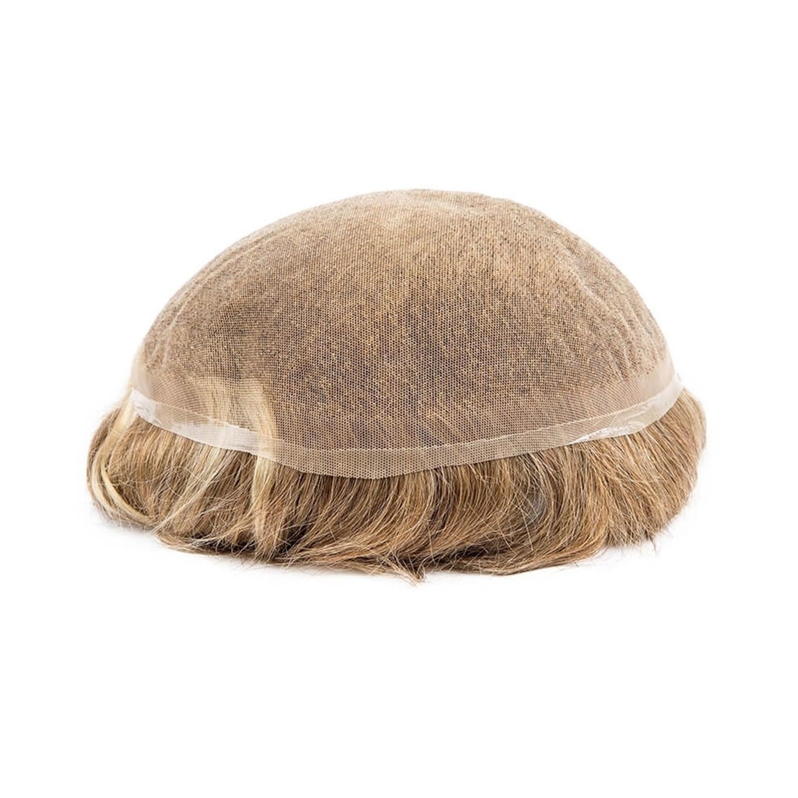 Extension Protesi for Capelli evidenziata unità di Sistema Sostituzione dei Umani Traspirante Base in Pizzo Pieno Maschile Accessori