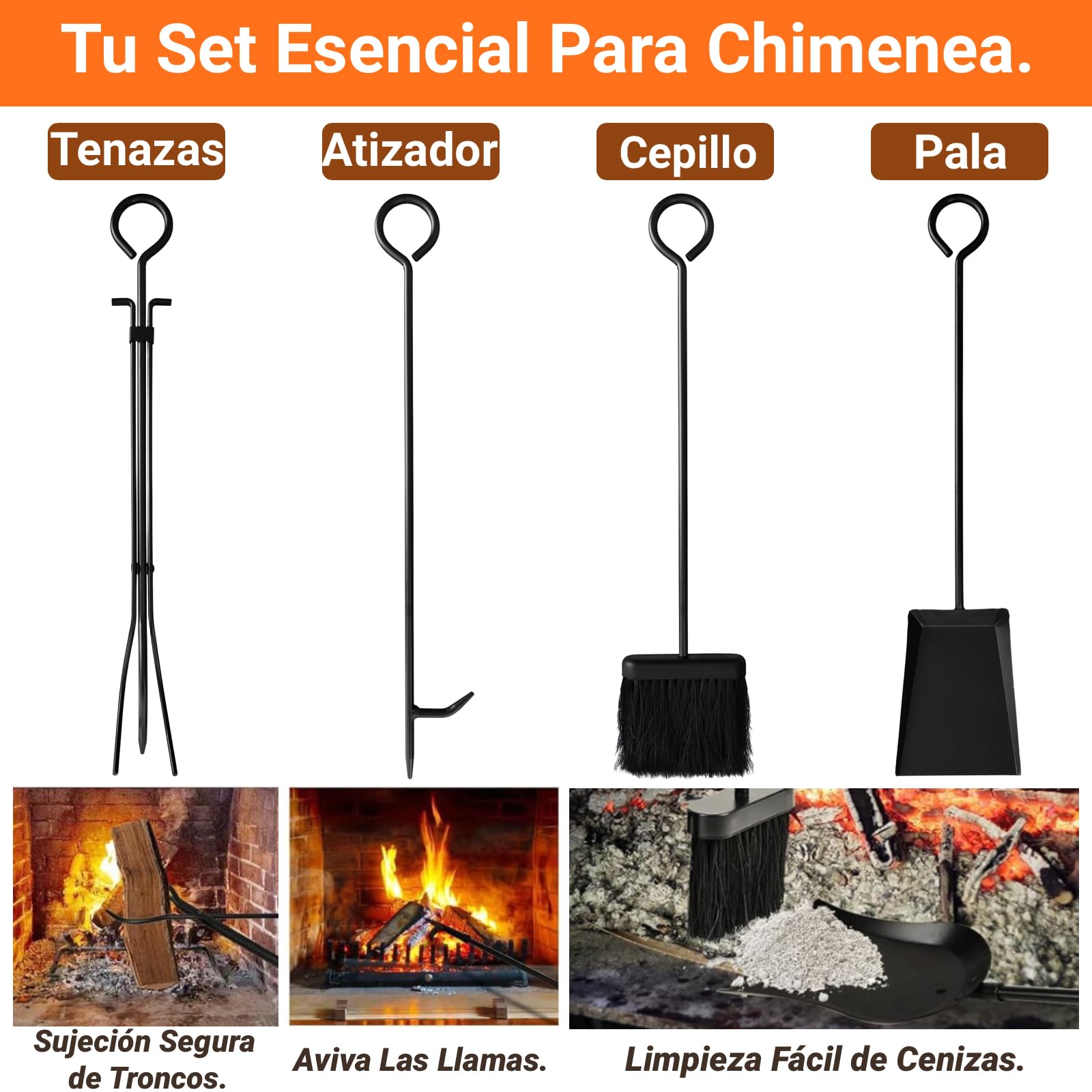 Amagabeli - Puerta de troncos con 4 herramientas, 72 x 46 x 30 cm, interior exterior, gran capacidad, conjunto de herramientas de chimenea, soporte de leña, herramientas de almacenamiento