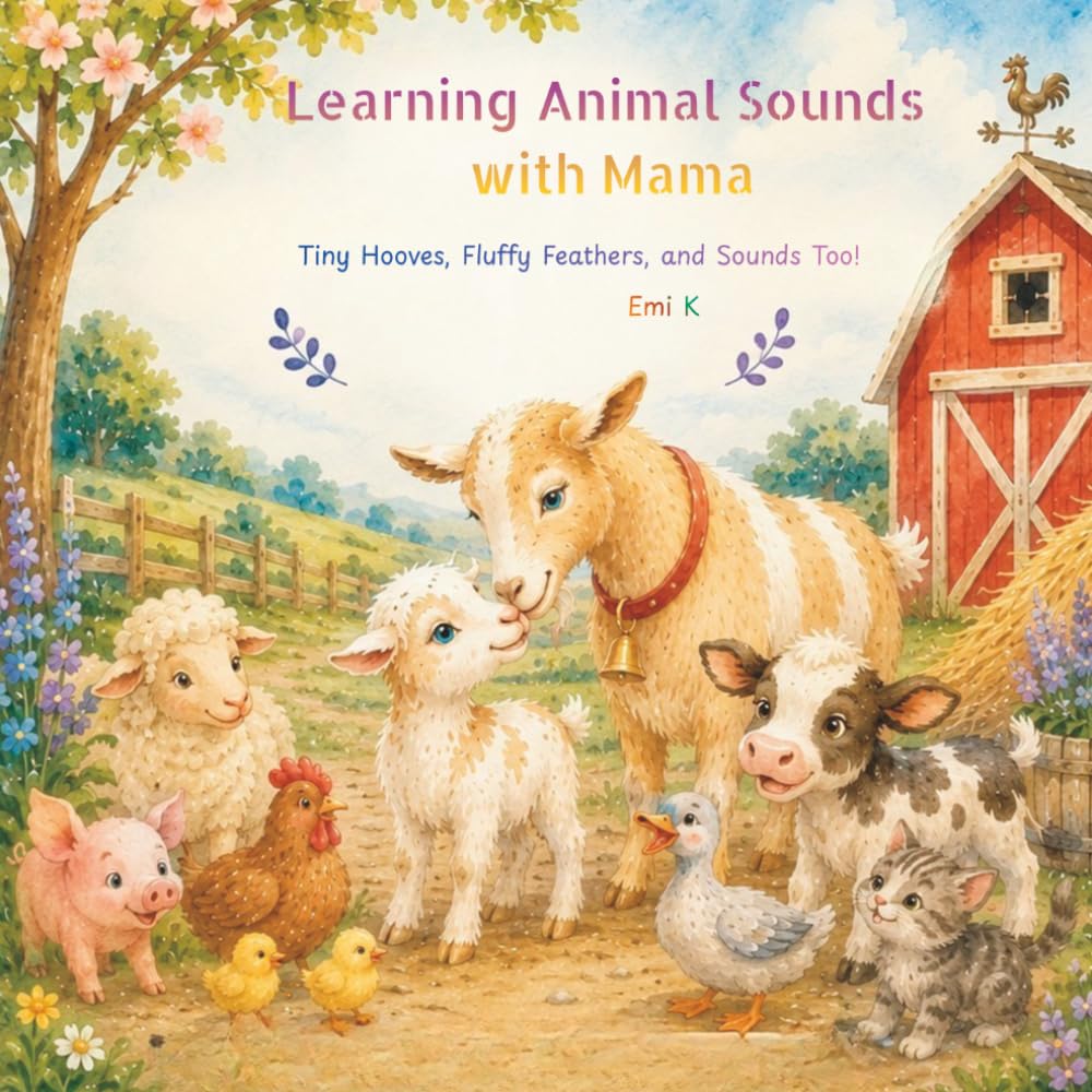 Learning Animal Sounds with Mama: Tiny Hooves, Fluffy Feathers, and Sounds Too! (Little Barnyard Blessings)
