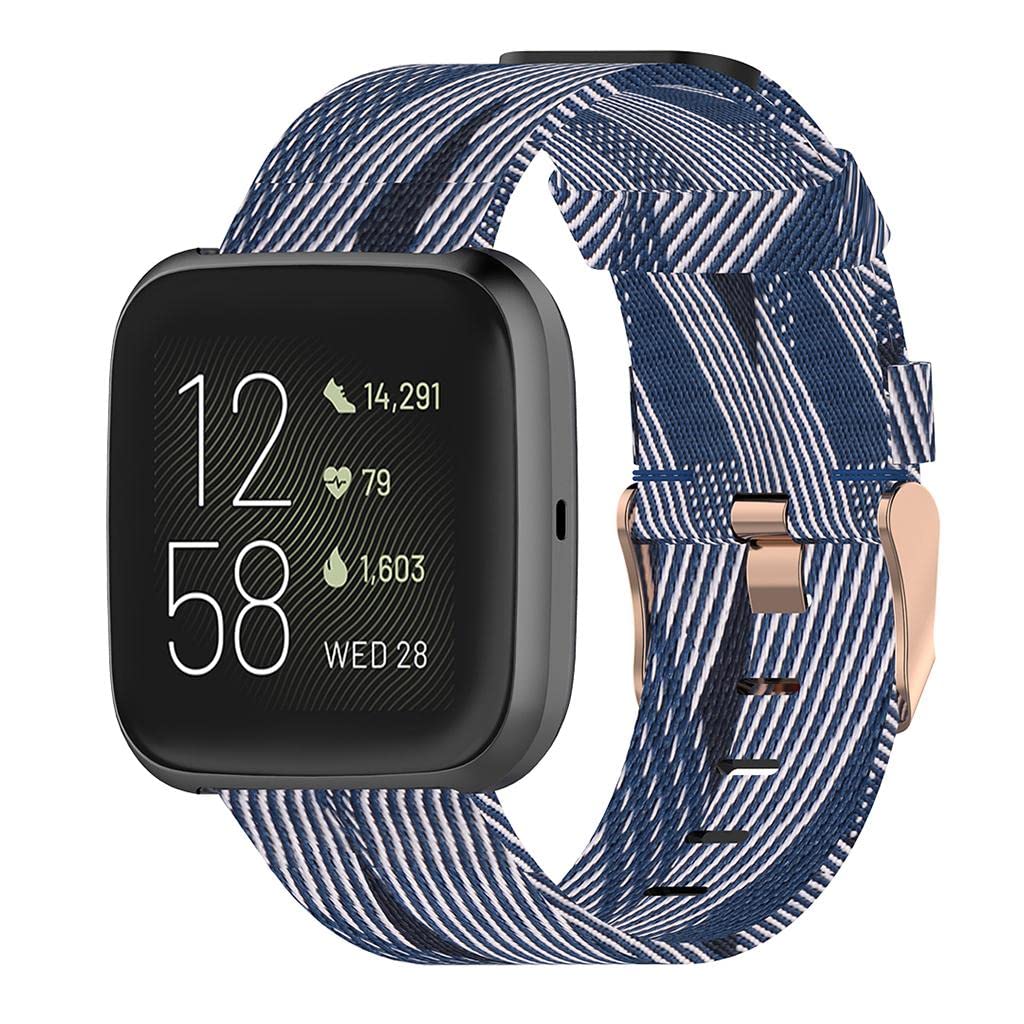 CALANDIS Quick Release Replace Watch Band for Fitbit Versa2/1/Lite Blue+White (B0BQVY5LNN) Amazon Price History, Amazon Price Tracker