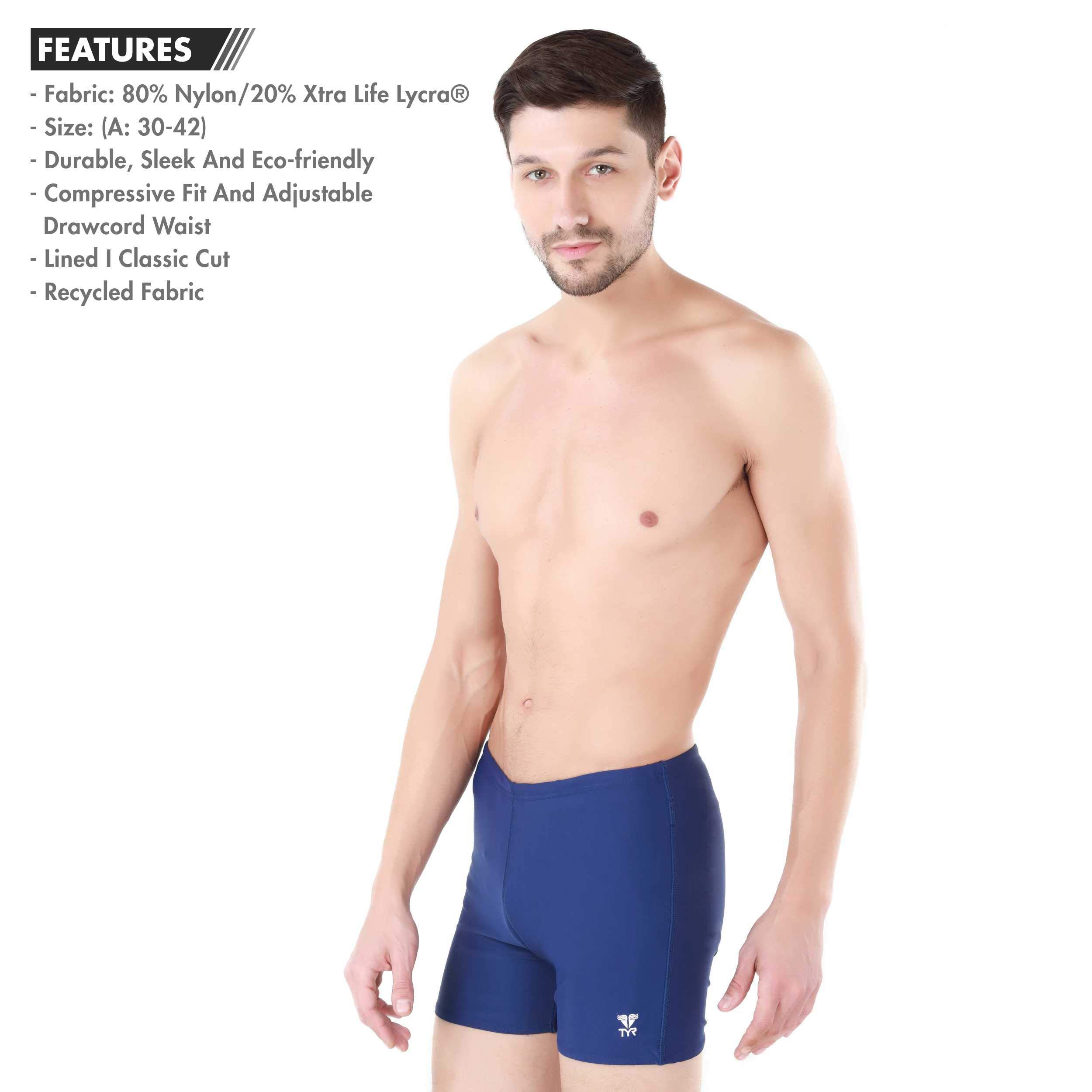 TYR Nylon Navy Eco Solid Square Leg, XL/38 (Cobalt) 1