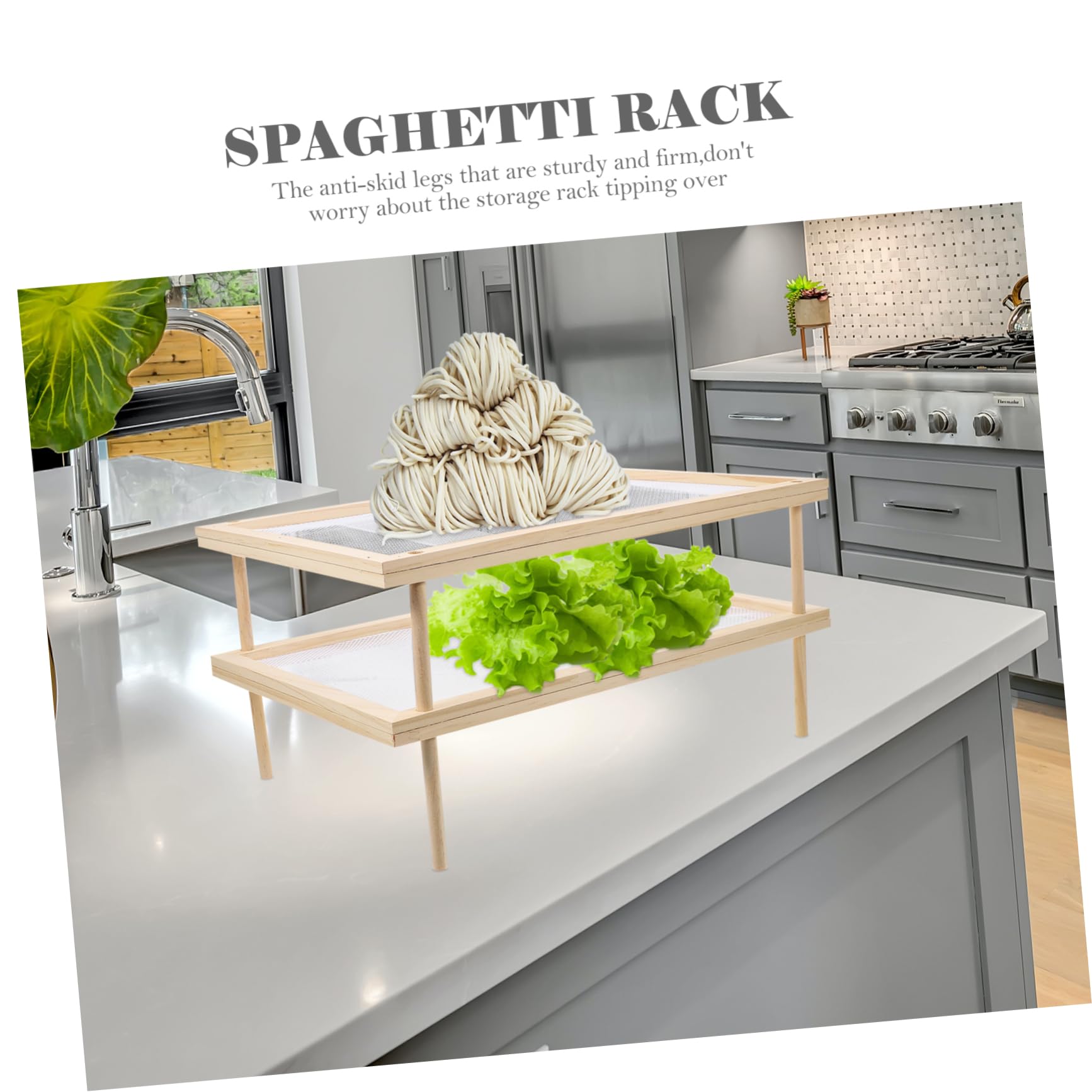 Drewniany stojak do suszenia makaronu, przenośny stojak na suszarkę do żywności, do domu, świeżego spaghetti i makaronu, suszenie warzyw i owoców, stojak siatkowy do kuchni
