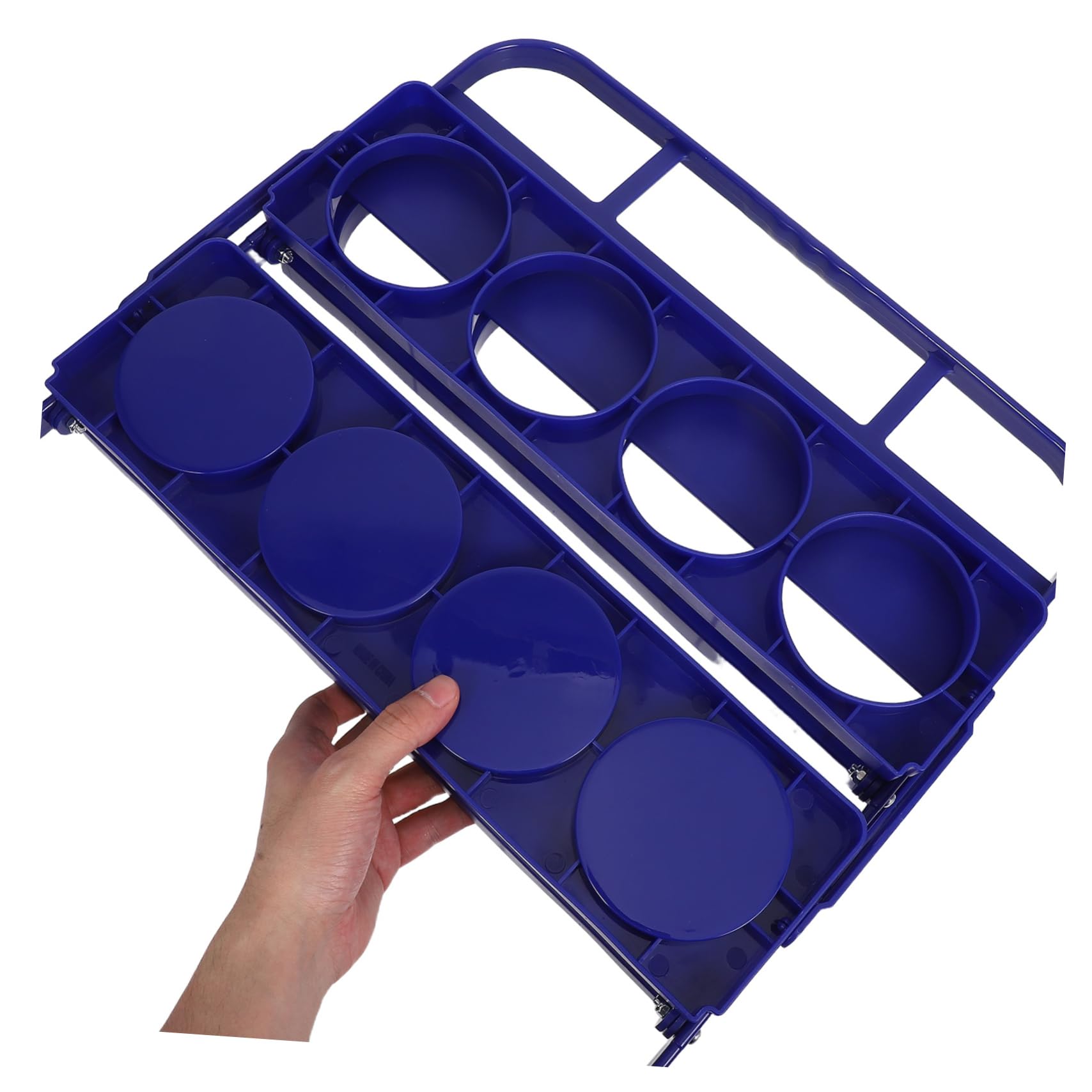 Portabevande Pieghevole in Plastica Organizer Per Bottiglie o Tazze Con Maniglia Ergonomica Adatto Per Ristoranti Bar e Attività All Aperto