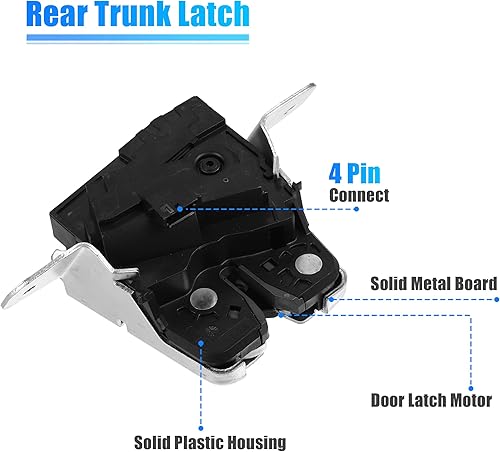 Miniatura 4 de X AUTOHAUX 2047401300 Ensamblaje del actuador del pestillo de la cerradura de la puerta trasera del maletero para Mercedes-Benz E350 2011-2016 para
