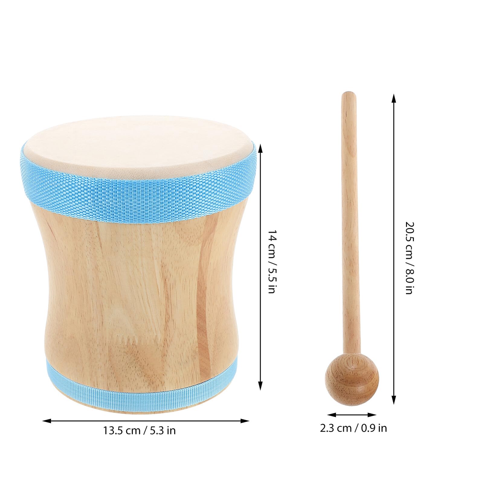 Hemobllo Tamburo Bongo in Legno Pecora Portatile Per Principianti e Ragazzo Ragazza Strumento Percussione Per Attività Musicali e Insegnamento Del Ritmo