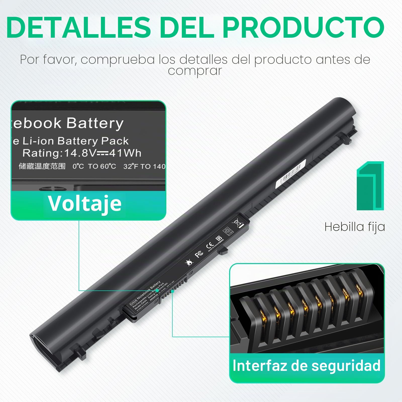 ASUNCELL 14.8V/41Wh OA04 Batería de Ordenador portátil para HP 240 G2 G3 245 G2 G3 246 G2 G3 250 G2 G3 255 G2 G3 256 G2 G3 CQ14 CQ15, HP Pavilion 14 15 Series, HP Compaq Presario 15-h000 15-S000