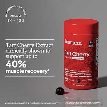 HumanN Tart Cherry Gummies - Uric Acid, Immunity, Inflammation & Metabolic Health Support NSF Certified Sport, Powerful Antioxidant & Non-GMO - from Maker of SuperBeets - 60 Sugar-Free Vegan Gummy