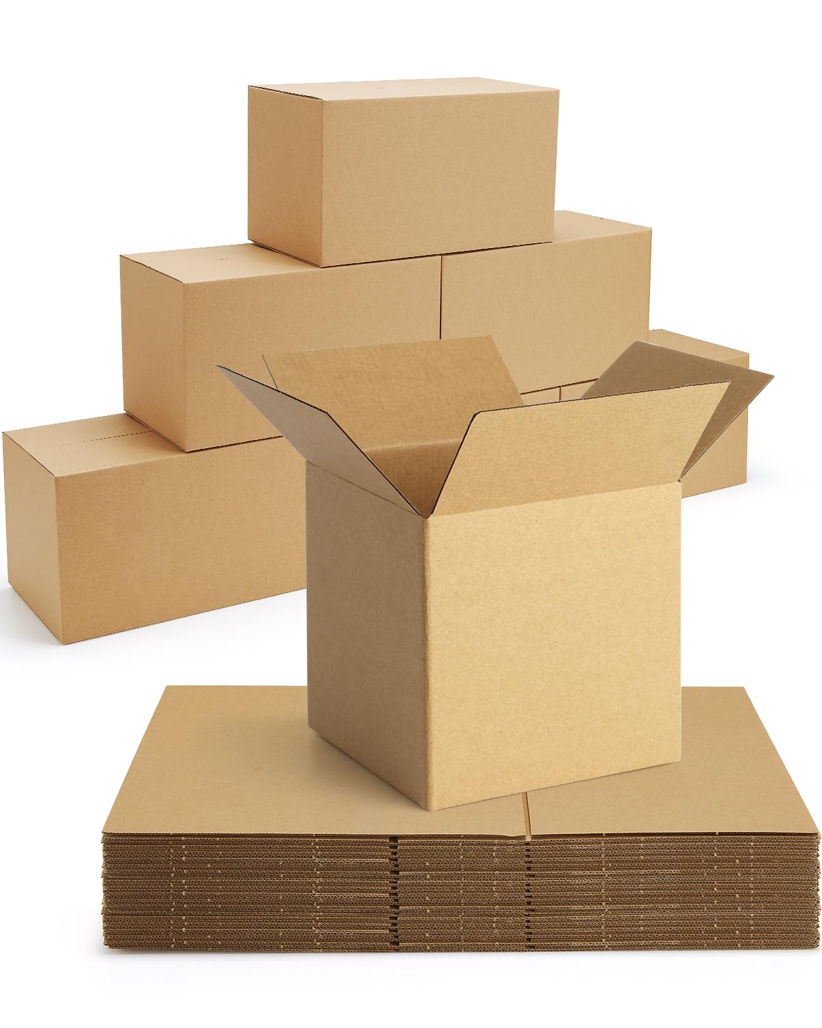 Lot de 40 petites boîtes d'expédition en carton ondulé pour emballage, petites entreprises, boîtes brunes