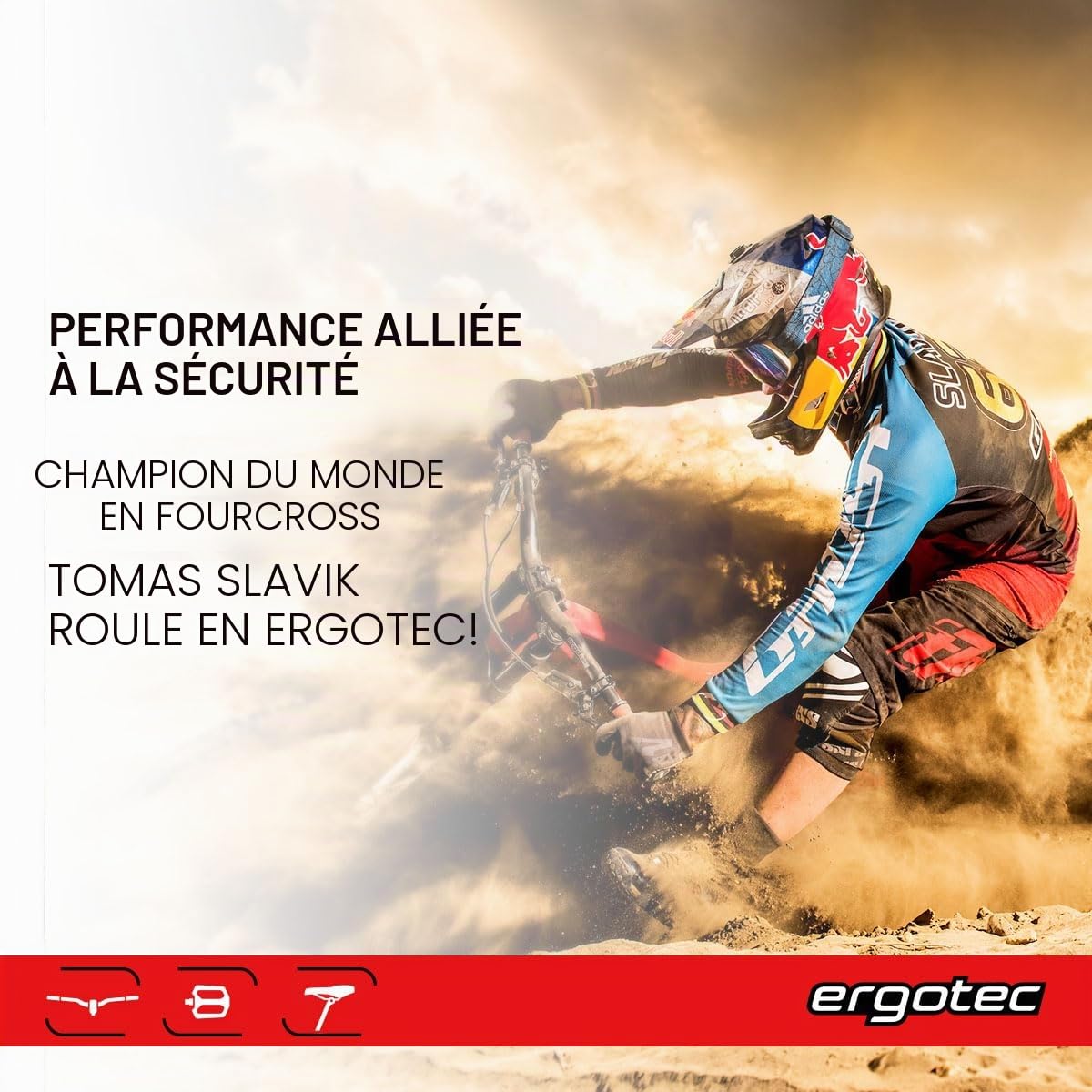 ERGOTEC Guidon VTT réglable en hauteur Riser Bar 50 i 35,0 mm Diamètre de serrage du guidon : 35,0 mm | Largeur de poignée : 780 mm | Gri
