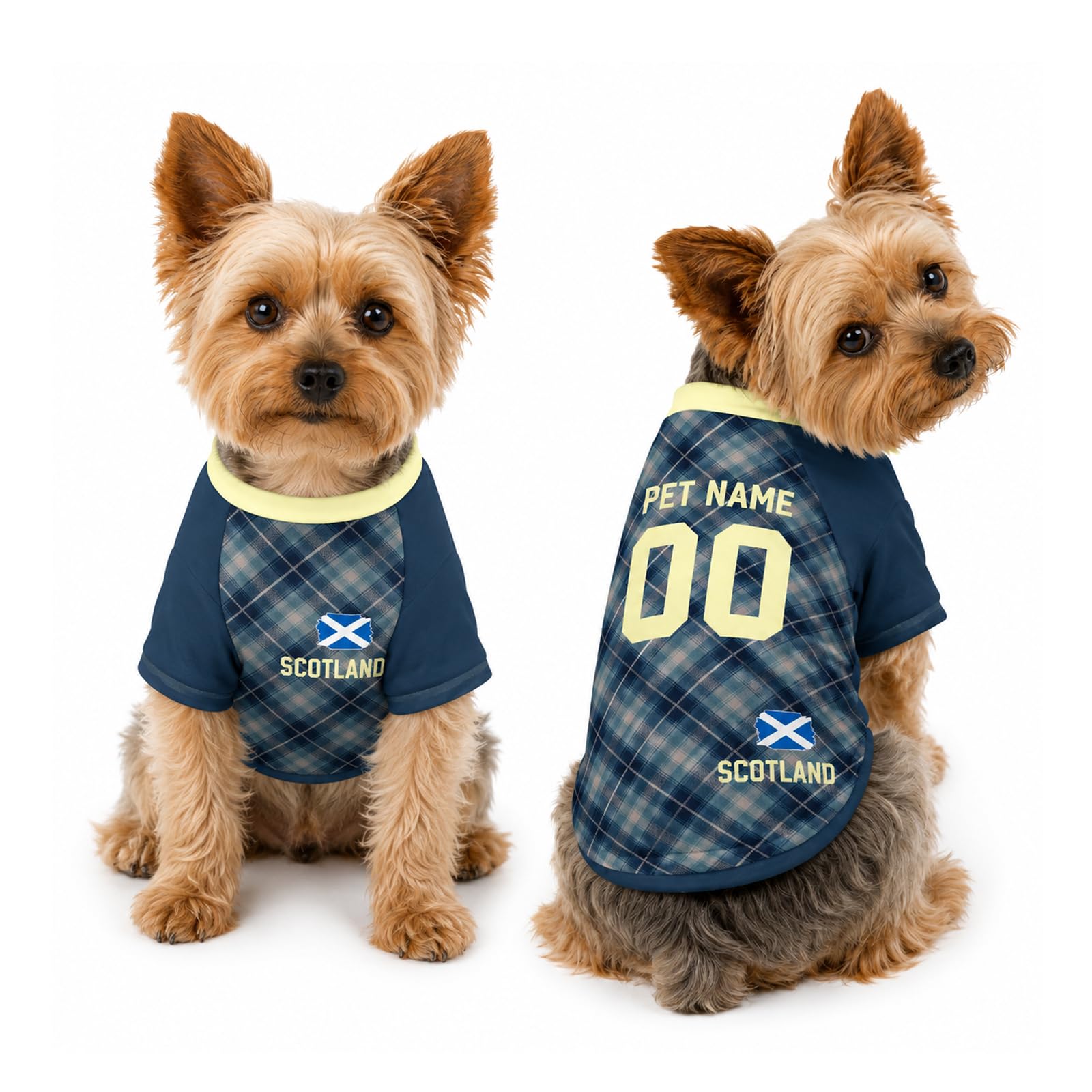 Personalised Dog T Shirt for 2026 UK Football Season,Custom Country Flag Name Number Pet Jersey, Breathable Pullover Pet Apparel,Dog Clothes for Small Medium Dog(XS-5XL) (B)