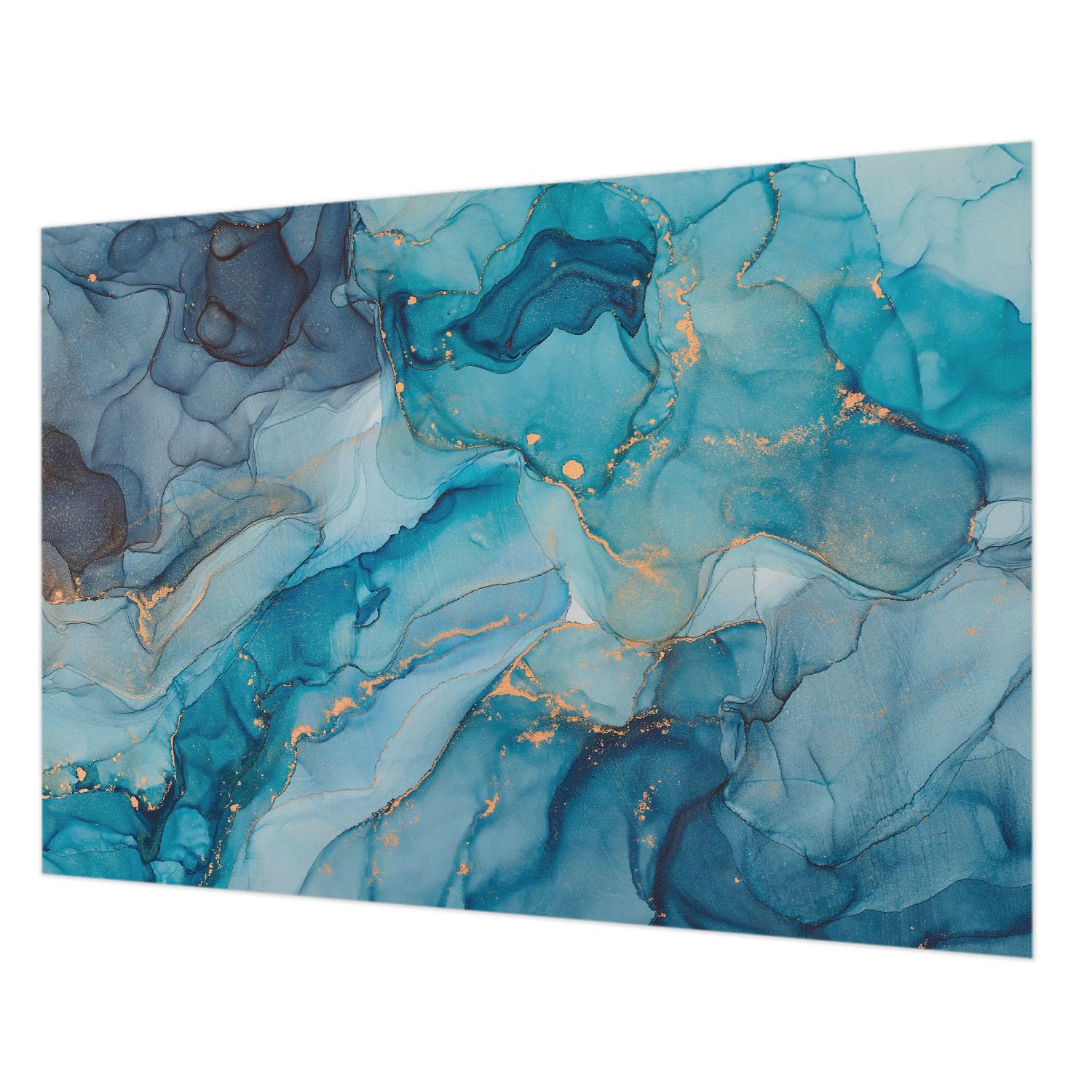 Papier peint mural intissé 208x146 cm bleu abstraction avec colle incluse Tulup