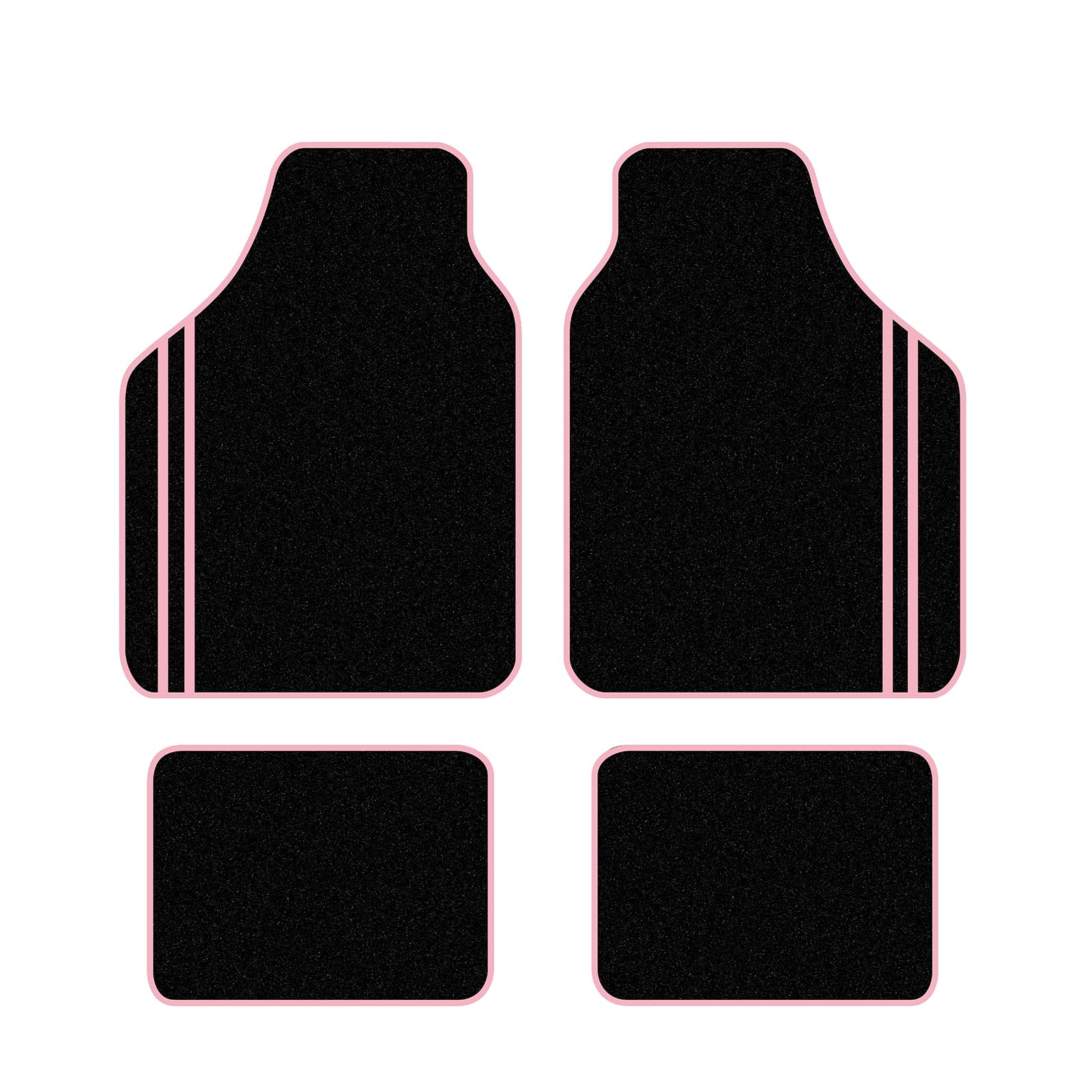 August Auto Universal Fit Pink Trim Design Carpet Car Floor Mats Fit for Sedan SUVs Truck Vans Set