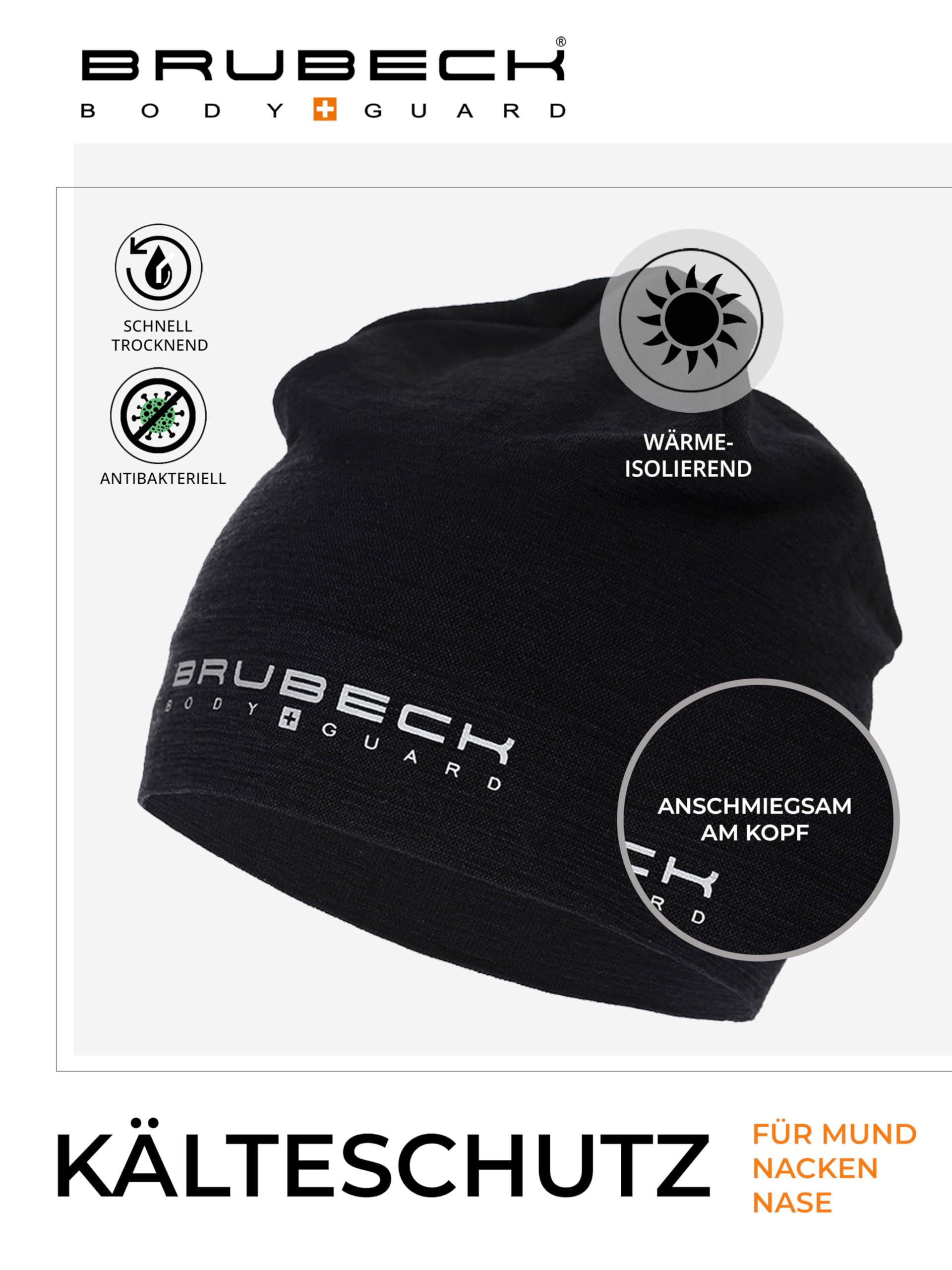 BRUBECK Czapka funkcyjna | czapka turystyczna | czapka sportowa | czapka rowerowa | czapka outdoorowa | HM10180