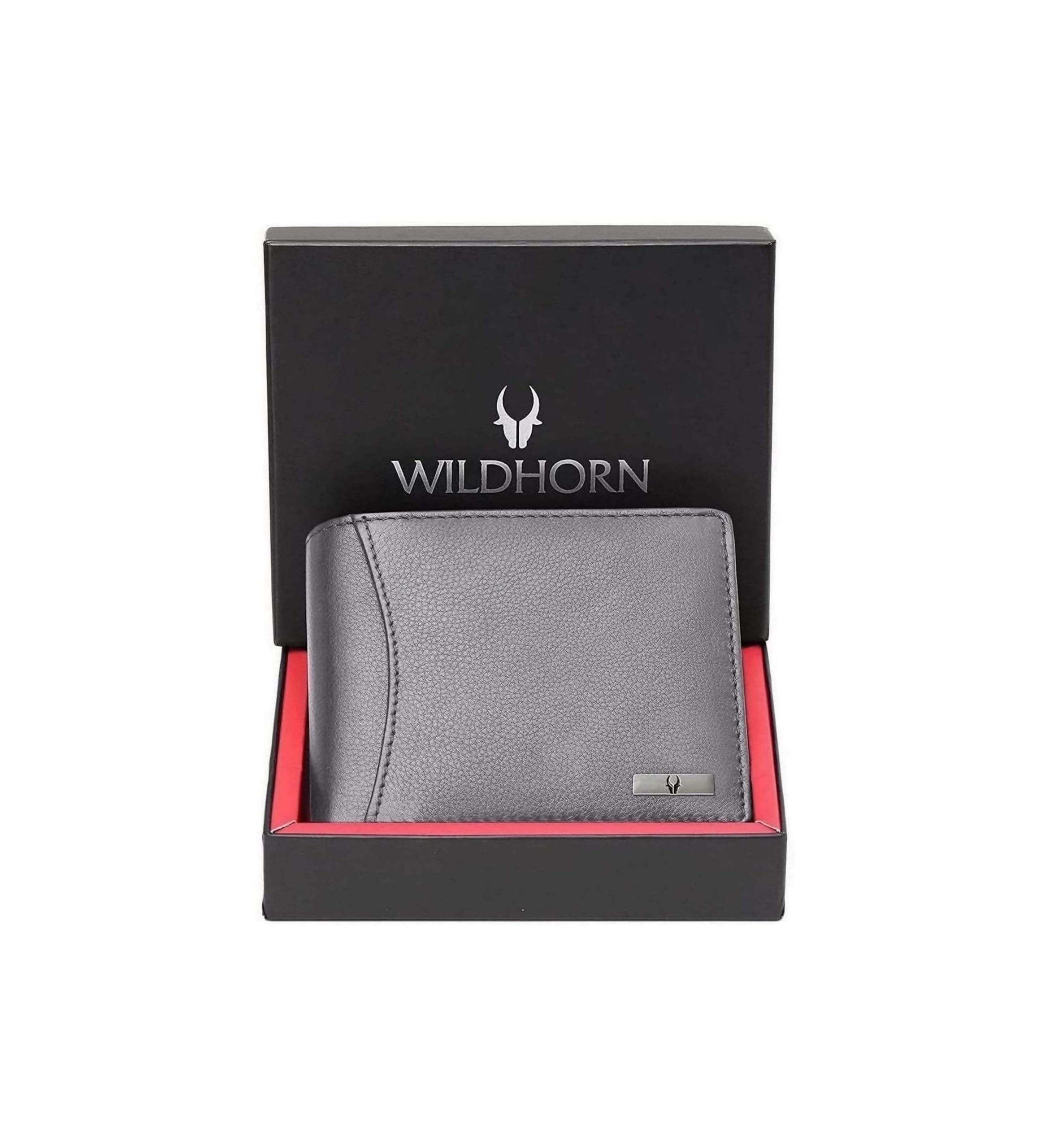 WildHorn unisex-adult Leather Wallet for Men Bi-Fold Wallet