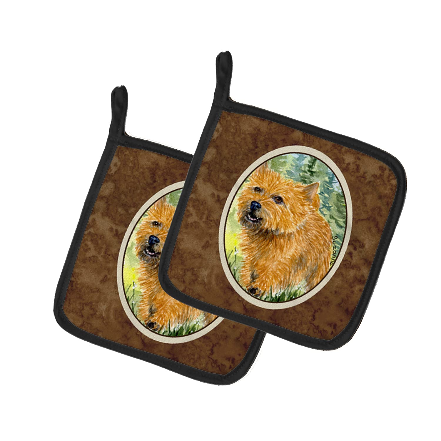 Agarraderas de tela decorativas Norwich Terrier para proteger tu cocina con estilo
