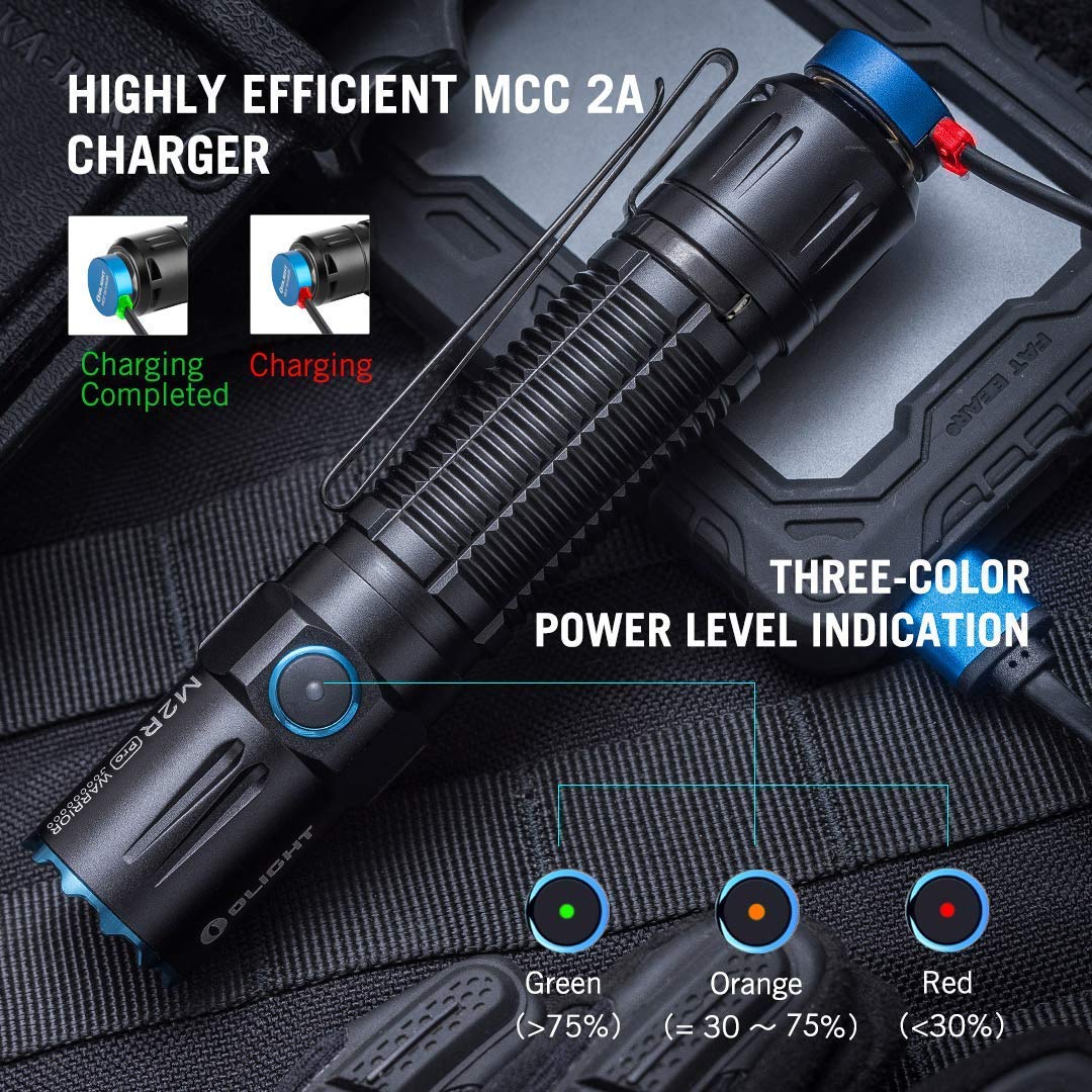 Olight Holster Bundle M2R Pro Warrior Tactical LED Flashlight 1800