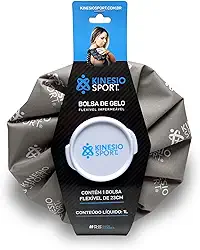 KinesioSport Bolsa De Gelo Flexível Impermeável ® Cinza 23Cm