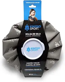 KinesioSport Bolsa De Gelo Flexível Impermeável ® Cinza 23Cm