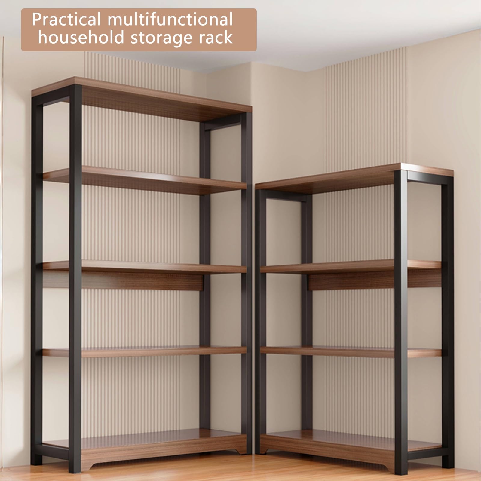 Mehrschichtiges Bodenregal für kleine Büroküche oder Balkon – vielseitige Wandaufbewahrungslösung 49 x 30 x 60 cm – stilvolles und funktionales Design