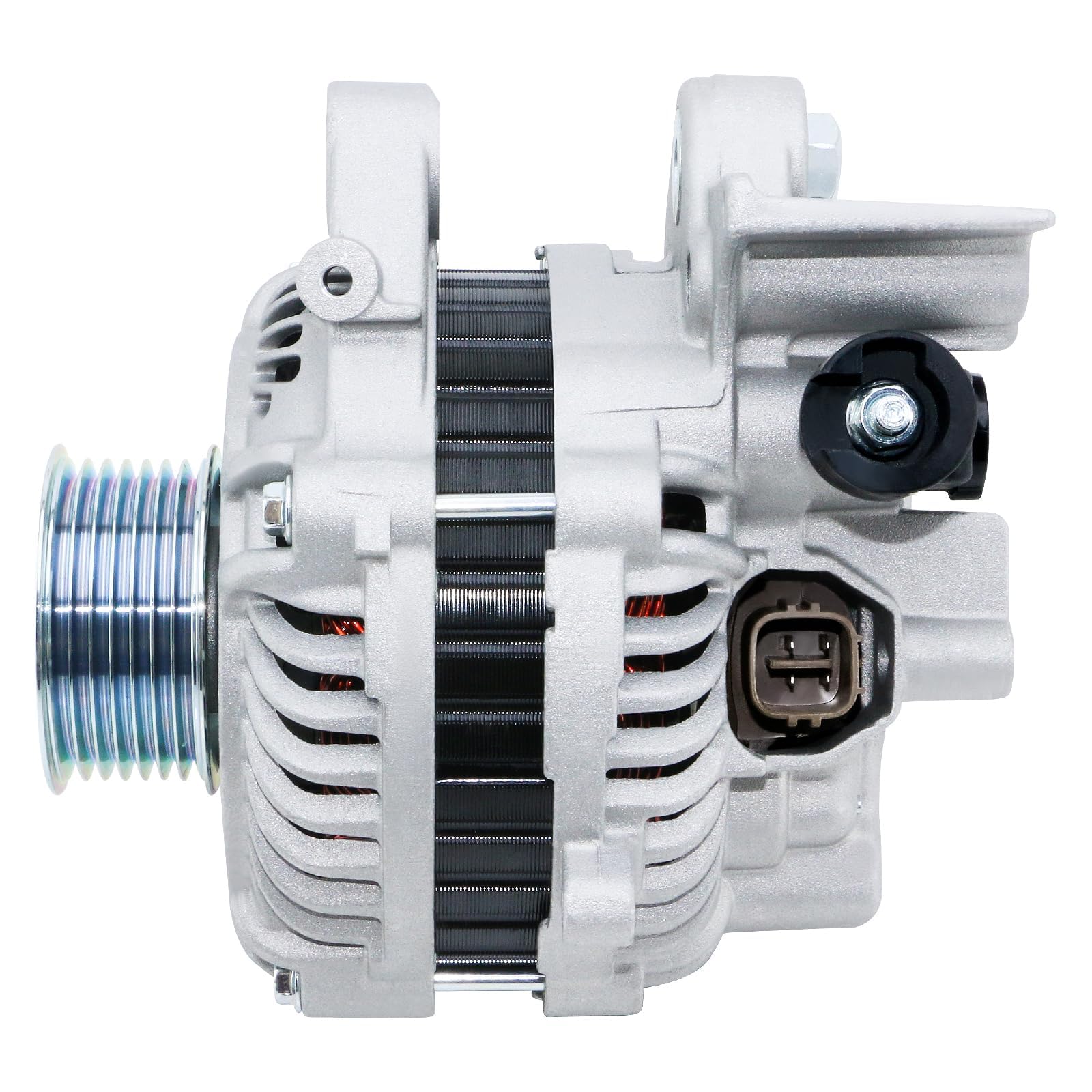 BDELI Alternator 11176N Replacement New for 1.8L L4 2006-2011 Honda Civic, 7-Groove Pulley, 80A 12V, 11176, 31100RNAA01, 31100RNAA01RM, 31100RNAA012M2