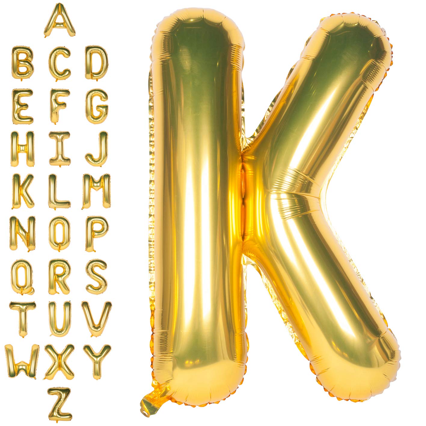 40 Inch Gold Letter Balloon Large Letter K Balloon Foil Helium Alphabet Balloons Gold Birthday Party Anniversary Wedding Graduation Ceremony Decoration (Gold Letter K) โ image 1