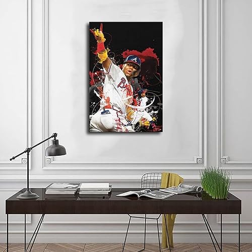 Miniatura 3 de Ronald Acuña Jr - Póster de béisbol, retrato artístico, lienzo para dormitorio, decoración de pared, oficina, dormitorio, decoración, regalos, sin
