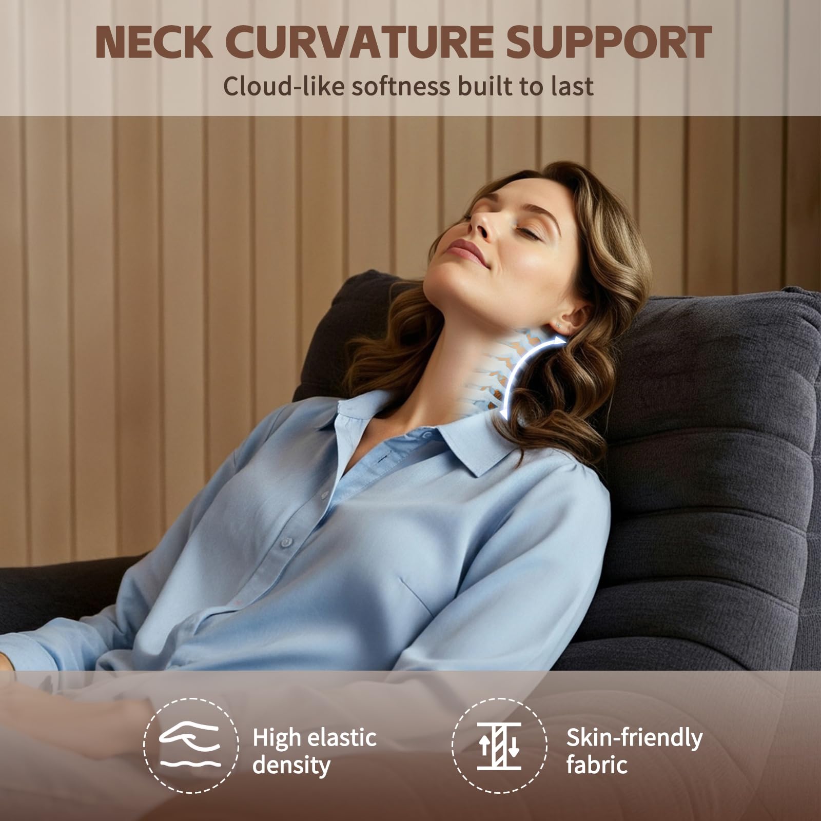 HealthRelife Sofá Puff para Adulto - Sillón Moderno XXL , Pera para Salón y Dormitorio con Relleno, para Leer y Jugar,color marrón