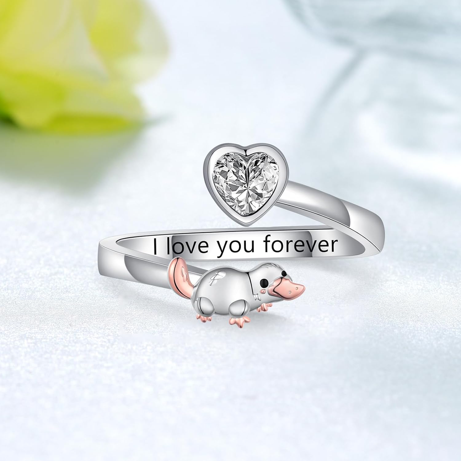 Platypus Rings Sterling Silver Platypus Open Ring Platypus Jewelry Gifts for Women