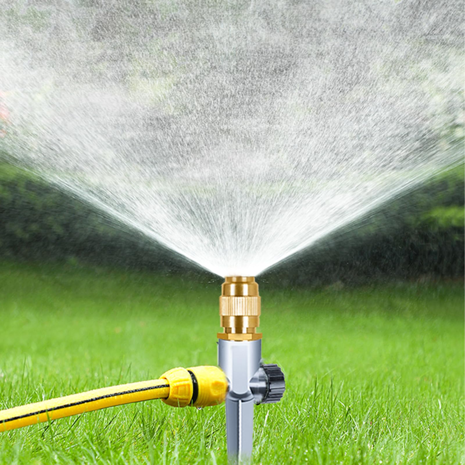 Arroseurs Pour Jardin,Arroseur Automatique de Jardin 100% Métal,Base en Métal,0-360° Réglable,AdaptéE à L'Agriculture, à La Pelouse,Aux Parcs Et à L'Irrigation De La Ceinture Verte (2 Ensemble)