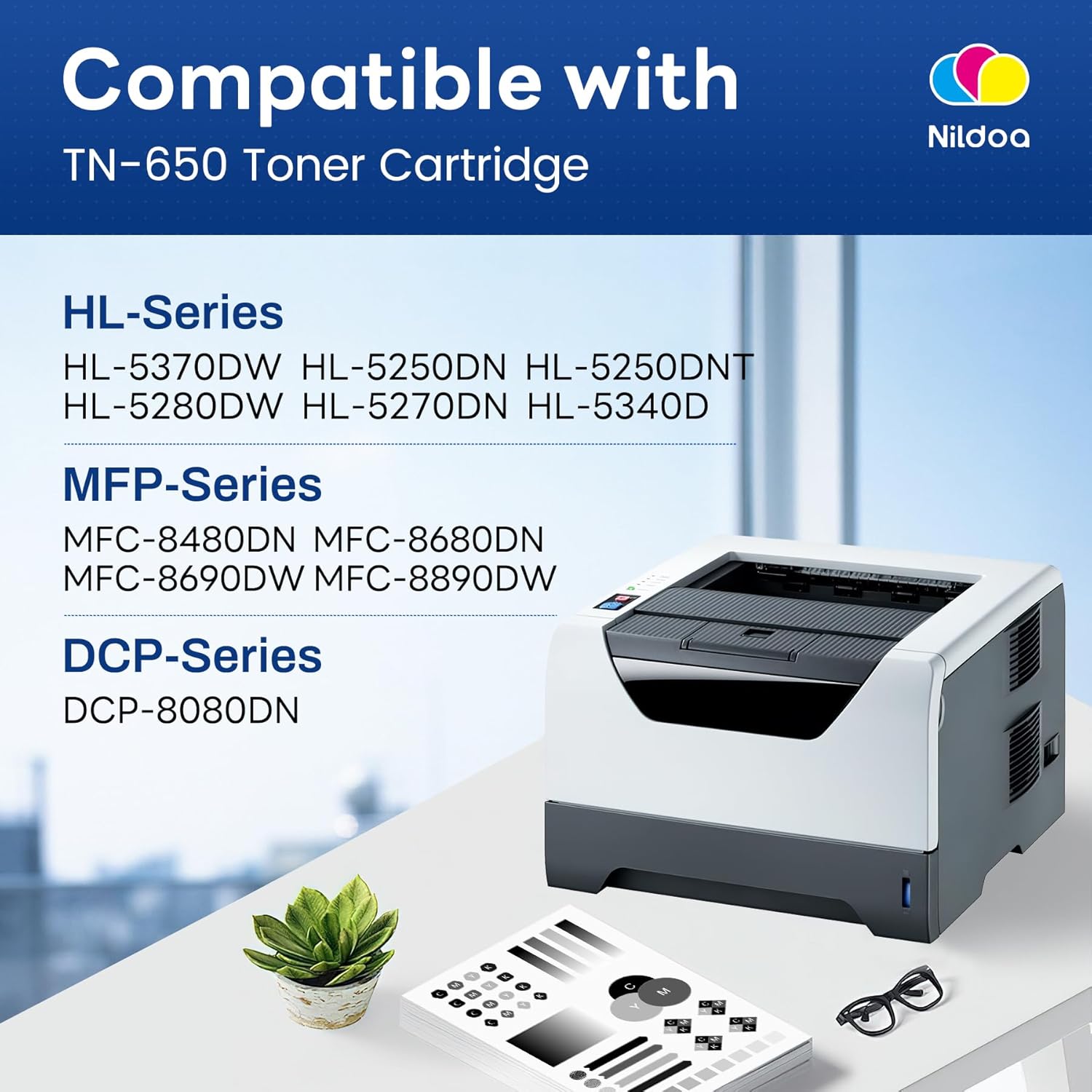 TN650 TN-650 Toner Cartridge Black 2 Pack Replacement for Brother TN-650 TN650 MFC-8690DW MFC-8480DN MFC-8890DW Printer Toner