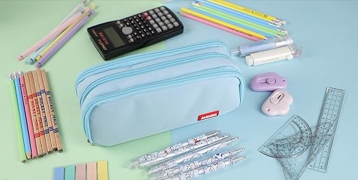 Newhsy Stoff-Federmäppchen Mit Vielen Fächern – Großer Stifteorganizer Für Schule, Büro & Unterwegs