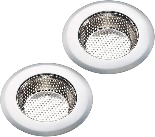 Giffy® Sink Heavy Duty Durable Stainless Steel Strainer Kitchen Drain Basin Basket Filter Stopper Drainer Jali, Standard Size- 11.5 cm, (1)