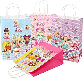 12pcs LOL Surprise Sacs cadeaux Anniversaire Sacs De Bonbons Cadeau Sac En Plastique Enfants LOL Boîtes De Fête pour Thème Fête D'anniversaire Fournitures pour Noël Halloween Mariage Festiva