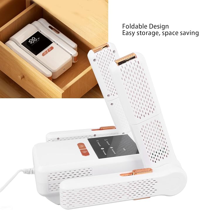 Secador de calzado eléctrico plegable con diseño extensible miniatura 4