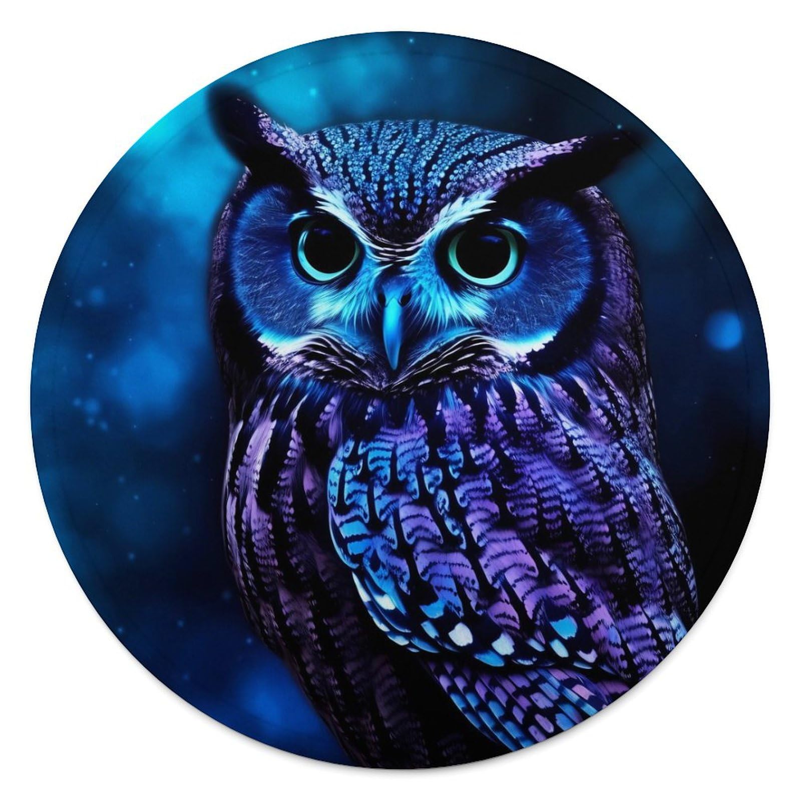 Couverture de plage ronde anti sable grande serviette franges hibou
