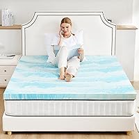 Vista 5 de Sweetcrispy - Cubrecolchón de espuma viscoelástica de 2 pulgadas, con infusión de gel refrescante para cama tamaño individual, sofá cama, RV