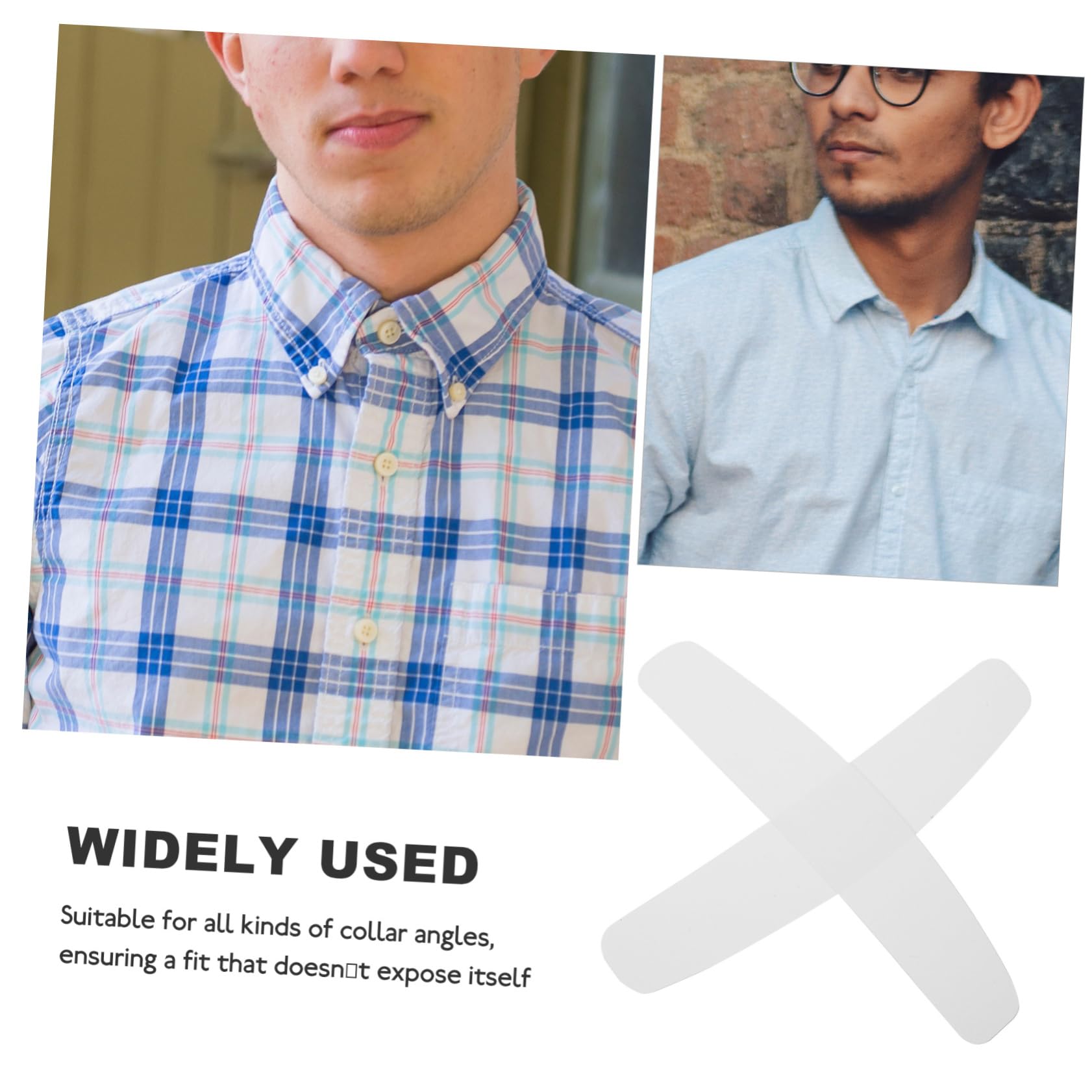 TOVINANNA 4sets Collar Stays for Men Adhesive Shirt and Suit Collar Holders for Work Interviews and Formal Events 10pcs*4