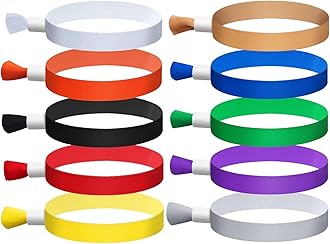 NALACAL Cloth Event Wristbands, Event Wristbands, Colored Wrist Bands for Events, Lightweight Concert Wrist Strap for Activities, Party Bracelets for Events, 100 Pcs(Multiple colors)
