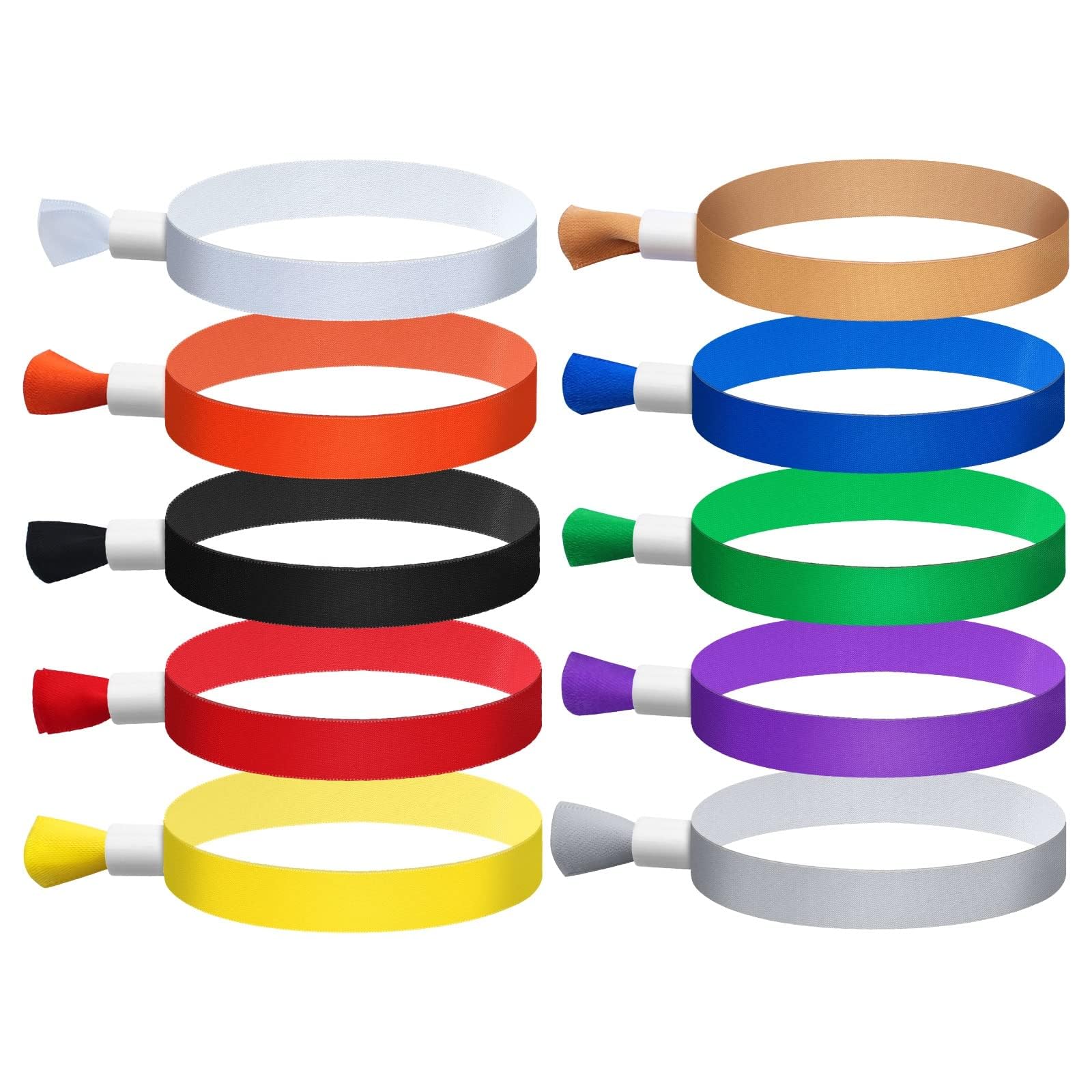NALACAL Cloth Event Wristbands, Event Wristbands, Colored Wrist Bands for Events, Lightweight Concert Wrist Strap for Activities, Party Bracelets for Events, 100 Pcs(Multiple colors)