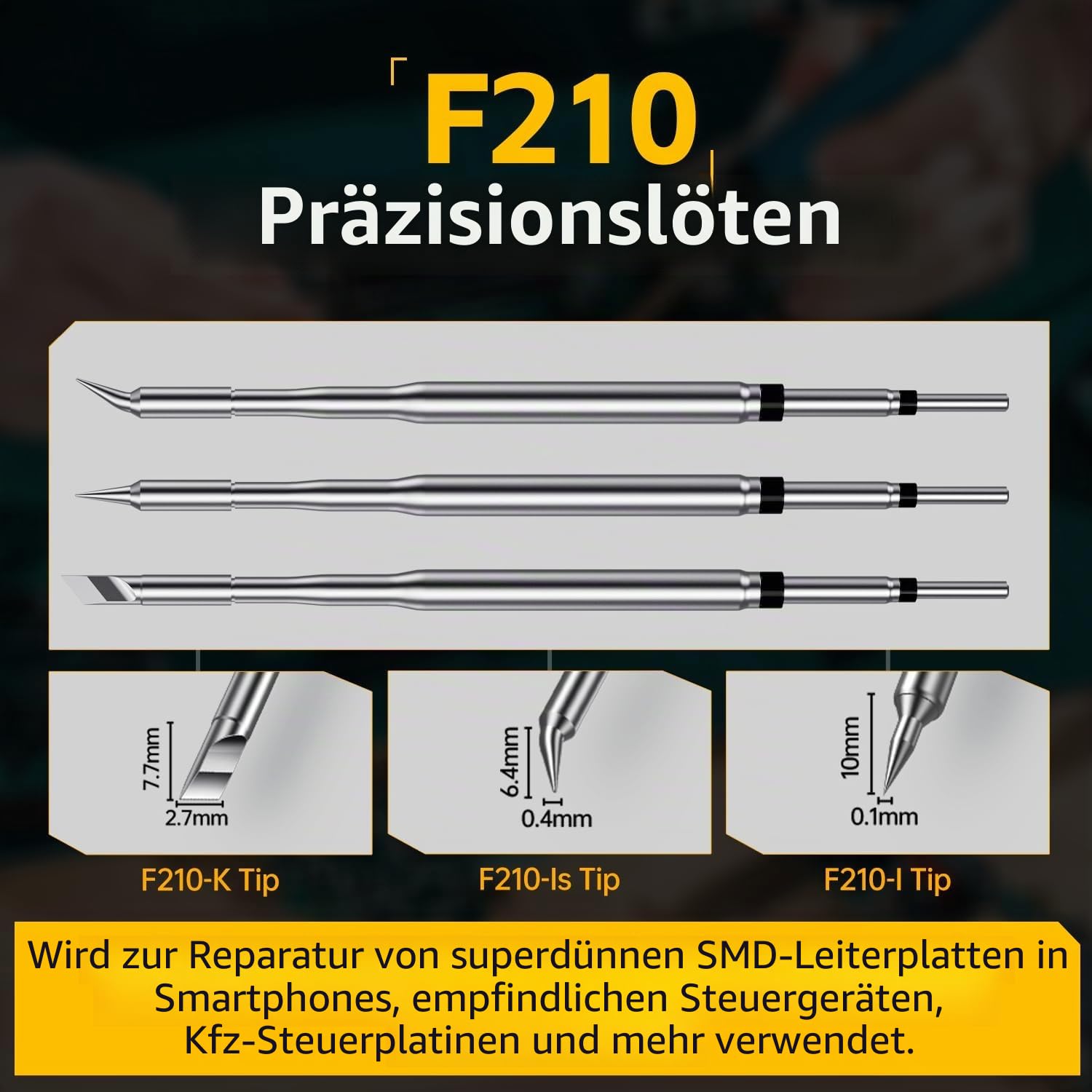 FNIRSI DWS-200 200W Digitale Lötstation Set mit 9 Lötspitzen (F210*3 & F245*6) sowie 2 Lötspitzenhaltern, Temperaturanzeige & Temperaturkurvenmodus, 3 Temperaturspeichermodi, 2,8-Zoll-TFT-HD-Display.