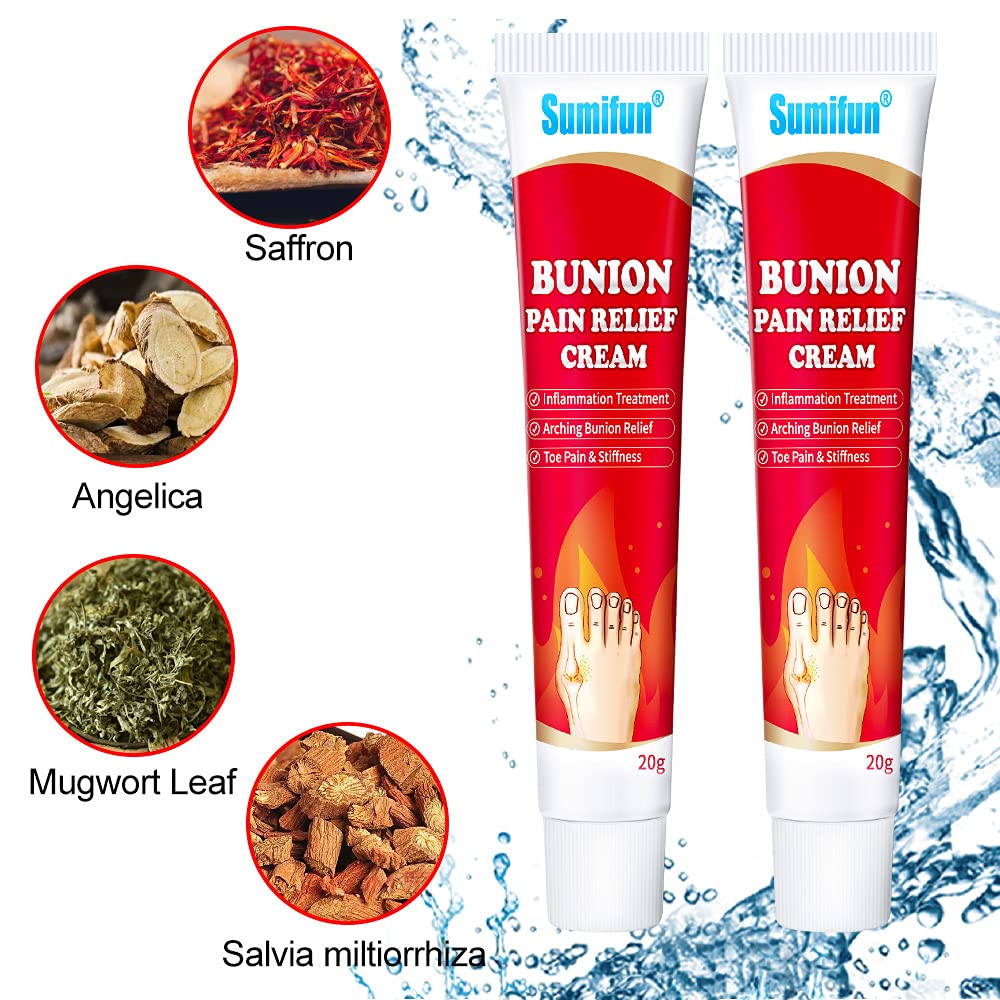 Sumifun Bunions Pain Relief Cream, Toe Gout Pain Relief, Toe Swelling