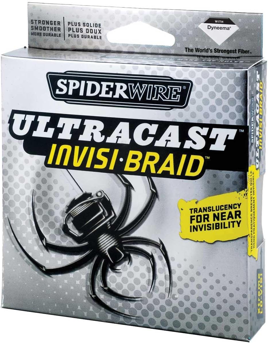 SPIDERWIRE Ultracast SU15IB-125 Invisi Braid 125 Yd 0.25mm - Transparent, 15 lb