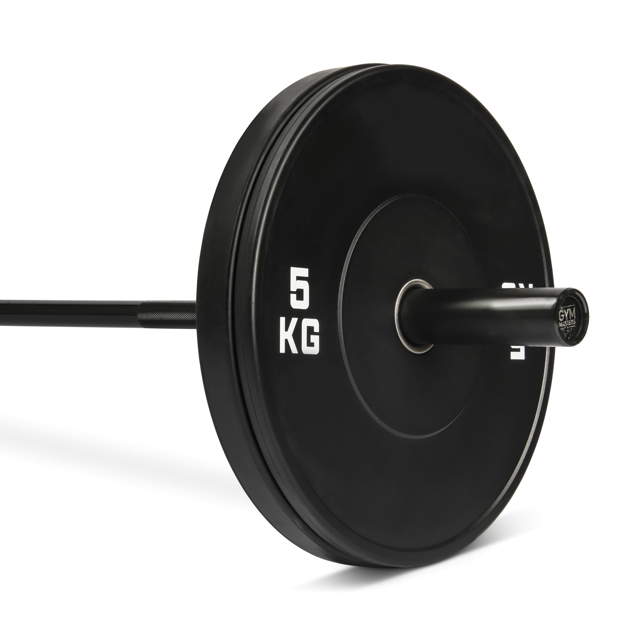 Gym Masters Olympische Langhantel 150 cm – 11,5 kg – 50 mm Aufnahme – Schwarz – 180 kg Tragkraft – Kompakte Hantelstange für Krafttraining & Home Gym